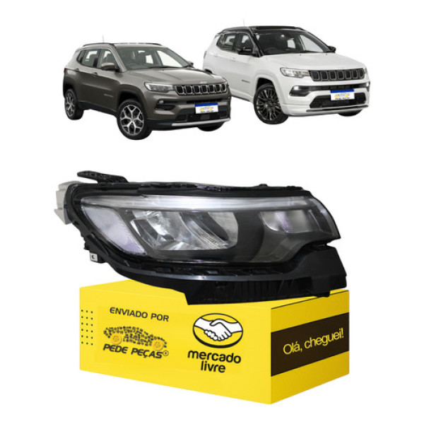 Farol Sinaleira Jeep Compass Full Led 2022 23 24 25 2026 L.d Direito/passageiro