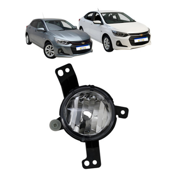 Farol Milha Auxiliar Direito Chevrolet Onix 2020 A 2025   Cromado Direito/passageiro