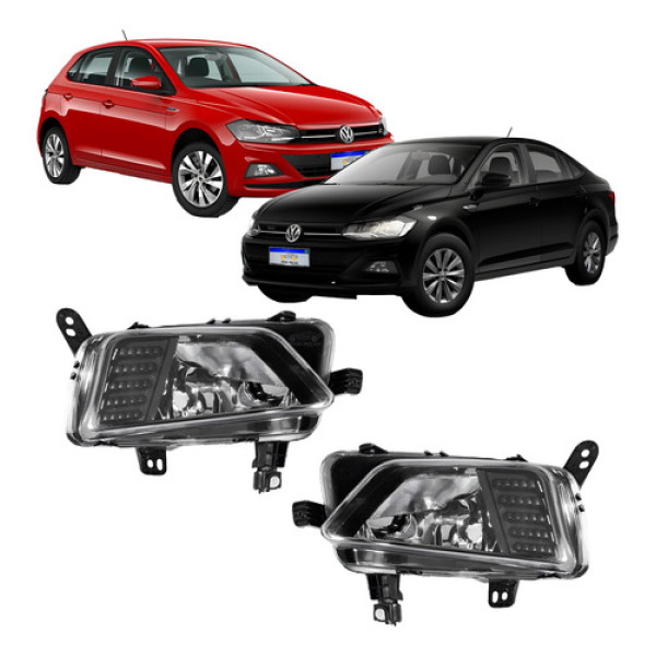 Par Farol Milha Vw Polo Virtus 2018 2019 2020 2021 2022