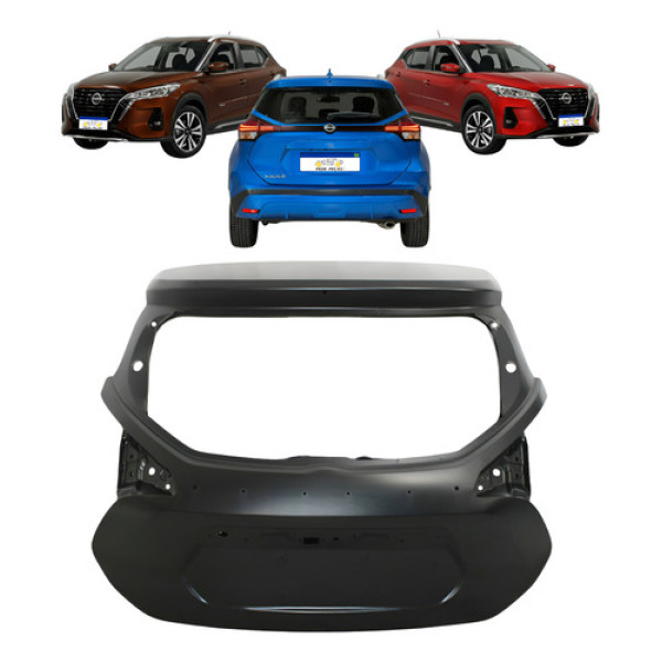 Tampa Traseira Nissan Kicks 2022 2023 2024 2025 Nova - Preto