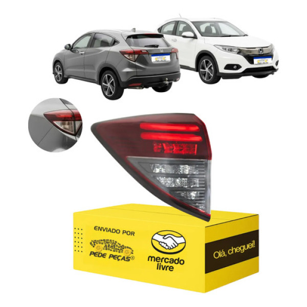 Lanterna Honda Hr-v 2019 2020 2021 C/led Fume Canto Nova Le Esquerdo/motorista Fumê