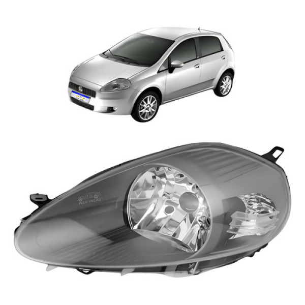 Farol Fiat Punto Essence Attractive Itália 2007 A 2012 Le Esquerdo/motorista Farol Fiat Punto Essence Attractive Itália 2007 A 2012 Le Esquerdo/motorista