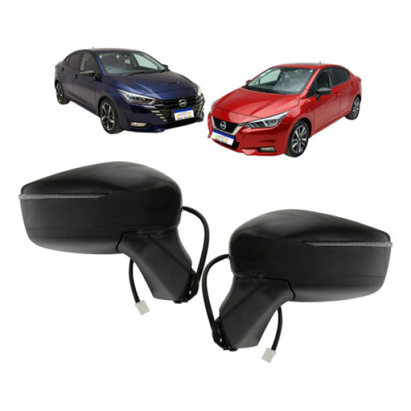 Retrovisor Nissan Versa 2021 A 2025 Elétrico C/pisca Par