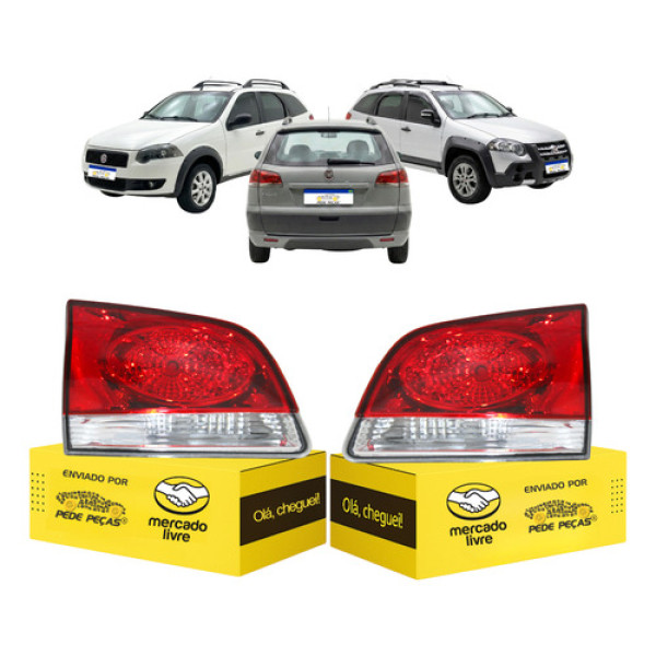 Par Lanterna Sinaleira Tampa Palio 2009 10 11 12 13 A 2020 Ambos Lados Vermelho