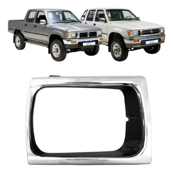 Aro Cromado Farol Direito Toyota Hilux 1992 1993 1994 A 2001