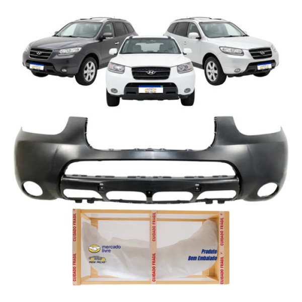 Parachoque Dianteiro Santa Fe Fé 4wd 2007 A 2010 Preto