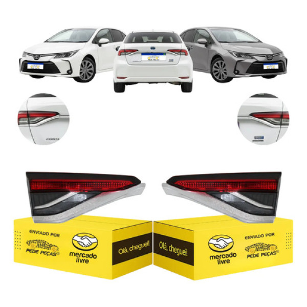 Lanterna Tampa Toyota Corolla Gli 2020 2021 A 2026 S/led Par Ambos Lados Vermelho