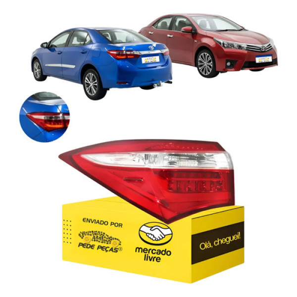 Lanterna Sinaleira Canto Corolla 2015 2016 2017 C/led Le Esquerdo/motorista Cristal