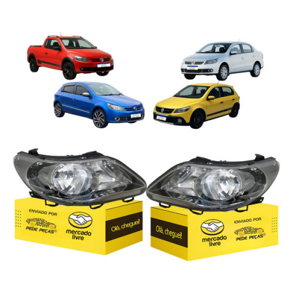 Par Farol Gol Voyage Saveiro G5 2009 2010 2011 2012 Cross Esquerdo