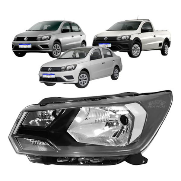 Farol Gol Voyage G8 Saveiro G7 Robust 2018 A 2021 Novo Le