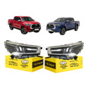 Par Farol Hilux Full Led 2021 2022 2023 24 25 26 Aro Cromado Ambos Lados