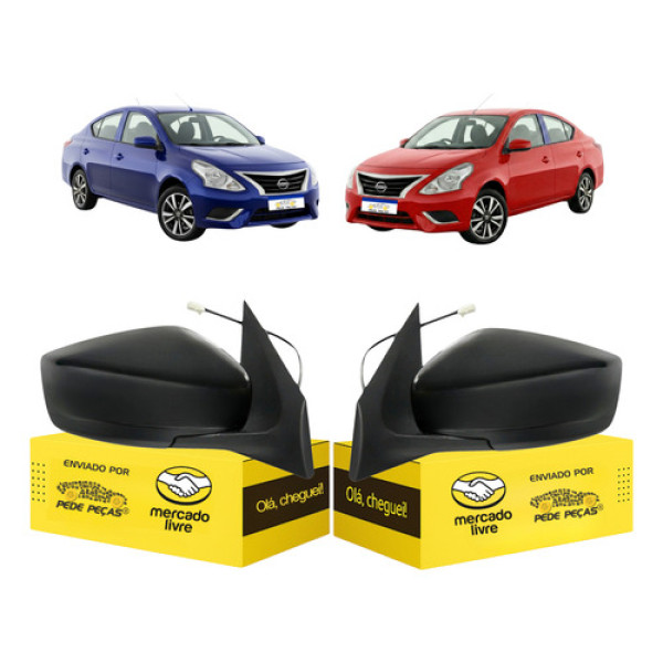 Retrovisor Nissan Versa 2016 A 2021 Elétrico S/pisca Par