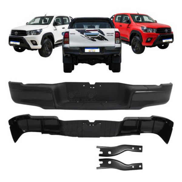 Parachoque Traseiro C/ Suporte Toyota Hilux 2016 A 2025 