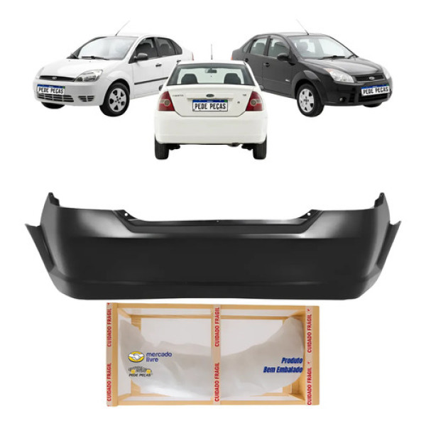 Parachoque Traseiro Ford Fiesta Sedan 2003 A 07 08 2009 2010