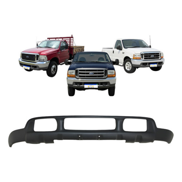 Spoiler Parachoque F250 F350 F4000 1999 2000 01 A 03 04 2005 - Preto