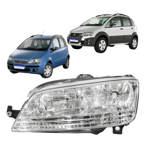 Farol Fiat Idea 2006 2007 2008 2009 2010 Novo L.e Esquerdo Farol Fiat Idea 2006 2007 2008 2009 2010 Novo L.e Esquerdo