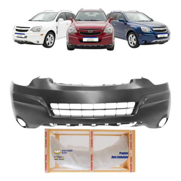 Parachoque Dianteiro Gm Captiva 2008 A 12 13 14 15 16 2017 Preto Liso Para Pintura