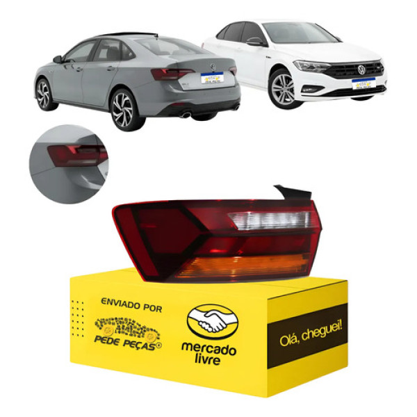 Lanterna Sinaleira Canto Jetta 2018 19 A 2024 Full Led Le Esquerdo/motorista Vermelho