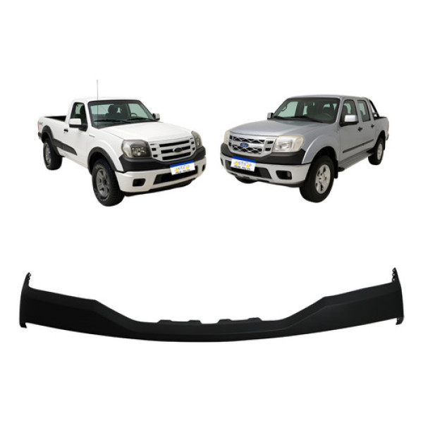 Spoiler Superior Dianteiro Ford Ranger 2010 2011 2012 Preto