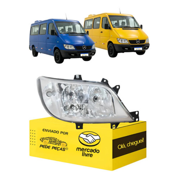 Farol Elétrico Sprinter Cdi 311 313 413 2004 05 A 2011 Ld Direito/passageiro