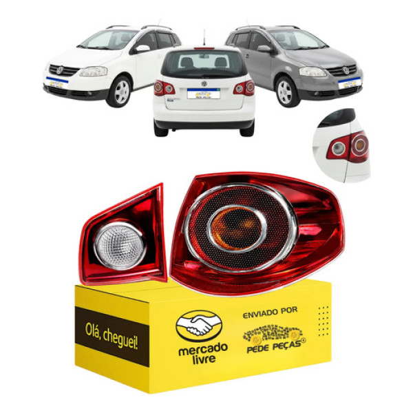 Par Lanterna Canto Tampa Malas Vw Spacefox 2006 A 2010 Ld Direito/passageiro