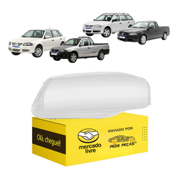Lente Farol G4 Vw Gol Saveiro Voyage 2006 07 08 A 2014 L.e