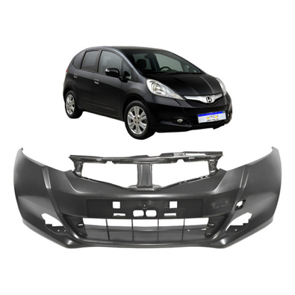 Parachoque Dianteiro Honda Fit 2013 A 2014 C/furo - Preto