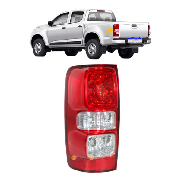 Lanterna Chevrolet S10 2012 2013 2014 2015 2016 17 S/led Le Esquerdo Vermelho