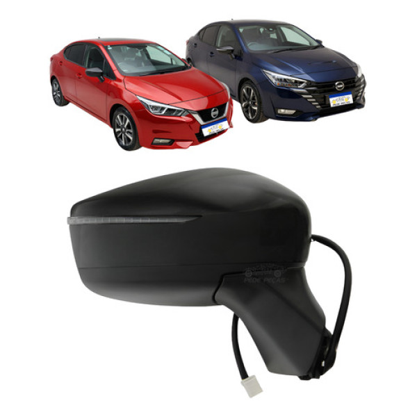 Retrovisor Ld Nissan Versa 2021 A 2025 Elétrico C/pisca 
