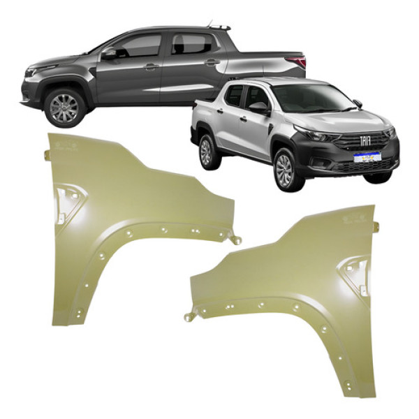 Par Paralama Fiat Strada Freedom 2020 2021 22 23 2024 2025