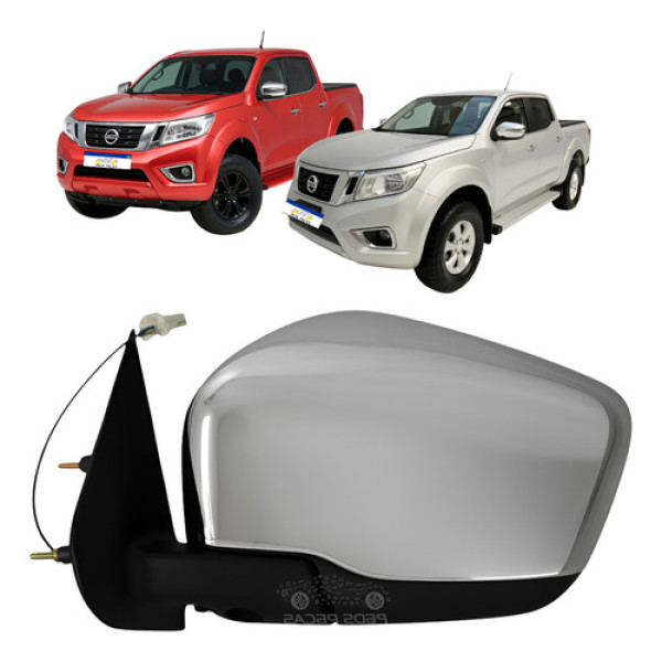 Retrovisor Le Cromado Nissan Frontier 2017 A 2022 Elétrico 