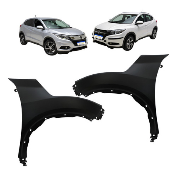Par Paralama Dianteiro Honda Hrv 2015 A 2021 Com Suporte