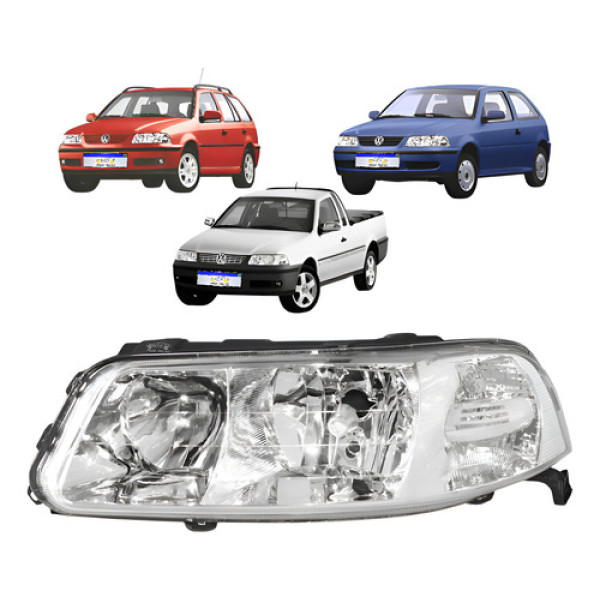 Farol Vw Gol Saveiro Parati G3 1999 2000 2001 2002 A 2005 Le Esquerdo/motorista