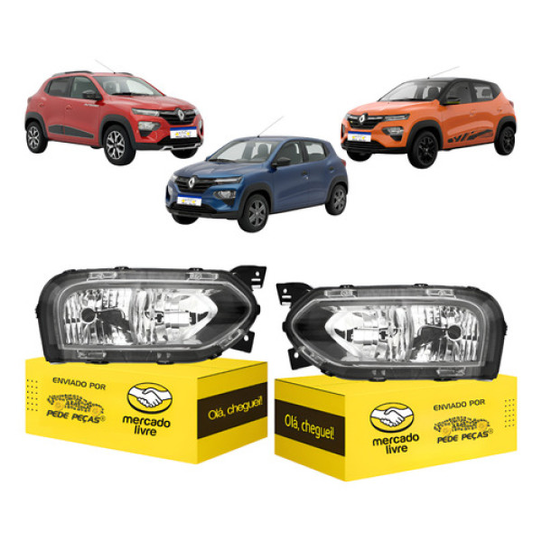 Par Farol Inferior Renault Kwid 2023 2024 2025 2026 Ambos Lados