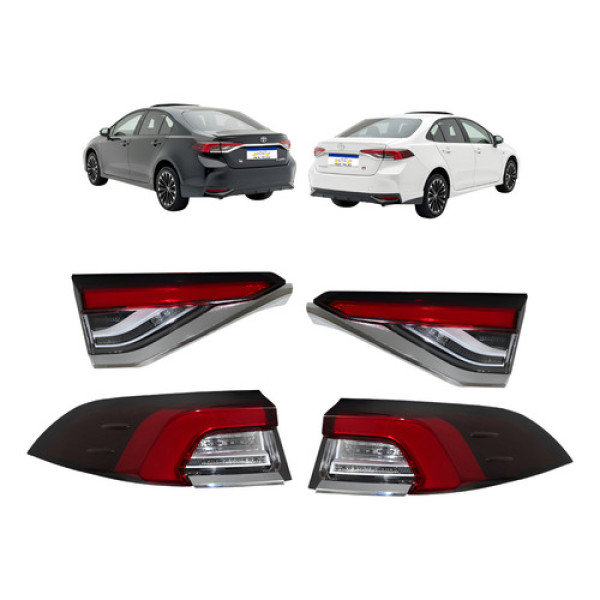 Kit Lanterna Sinaleira Corolla 2020 A 2024 2025 2026 Nova Ambos Lados Vermelho