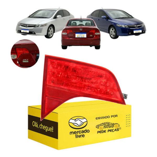 Sinaleira Tampa Honda Civic 2007 2008 2009 2010 2011 L.e Esquerdo/motorista Vermelho