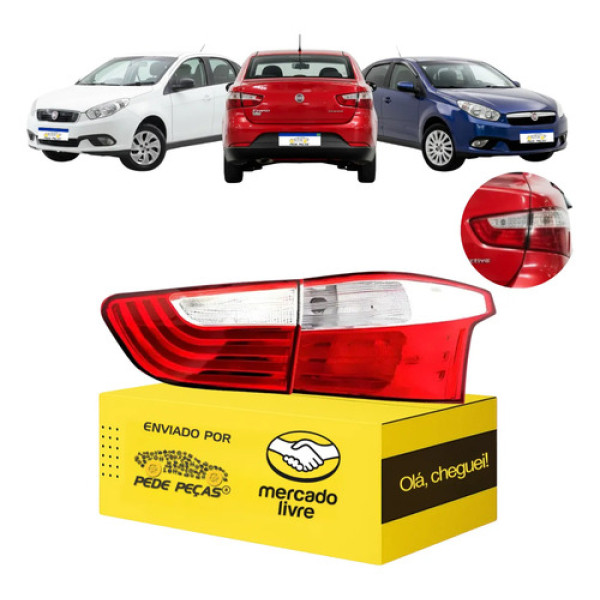 Par Direito Sinaleira Traseira Grand Siena 2012 13 14 A 2021 Direito/passageiro