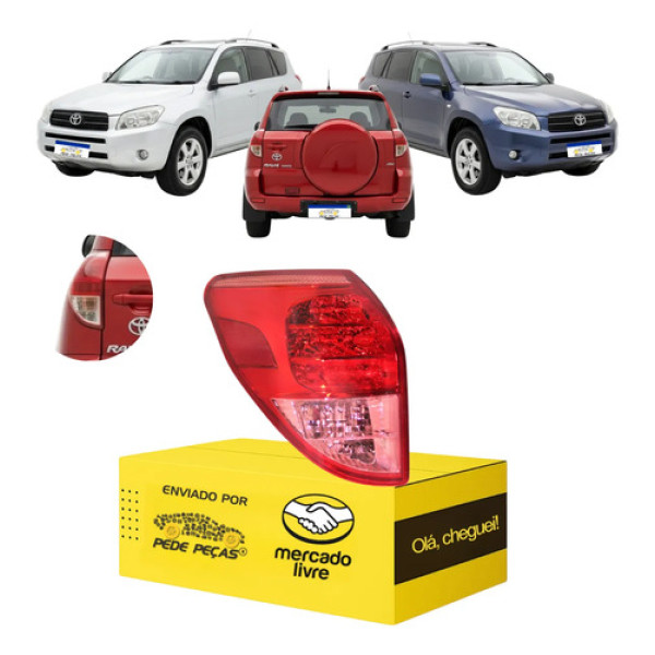 Lanterna Sinaleira Toyota Rav4 2006 07 2008 C/led Le Esquerdo/motorista Cristal