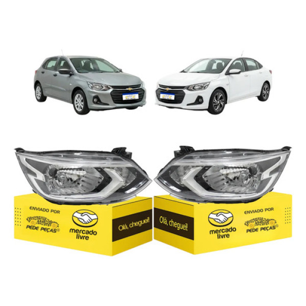 Par Farol Chevrolet Onix Plus Ltz 2020 2021 2022 A 2025 Novo Ambos Lados