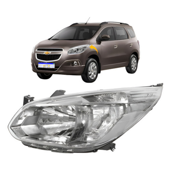 Farol Chevrolet Spin 2012 2013 2014 2015 2016 2017 2018 L.e Esquerdo Farol Chevrolet Spin 2012 2013 2014 2015 2016 2017 2018 L.e Esquerdo