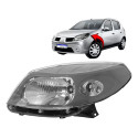 Farol Renault Sandero 2008 2009 2010 2011 M.cinza L.e Esquerdo