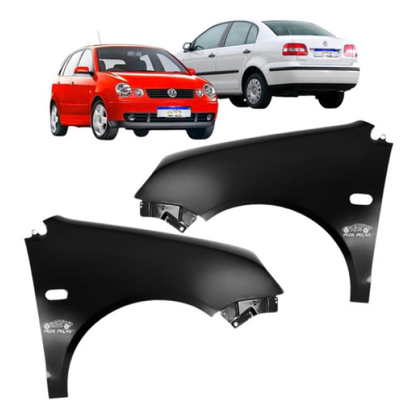 Paralama Volkswagen Polo Hatch Sedan 2003 A 2006 Novo