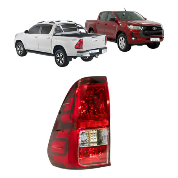 Lanterna Toyota Hilux 2017 2018 2019 2020 2021 2022 2023 Le Esquerdo Vermelho