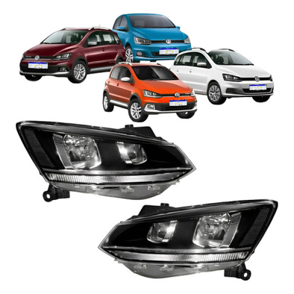 Par Farol Vw Fox Crossfox Spacefox Spacecross 2015 A 2022 Direito