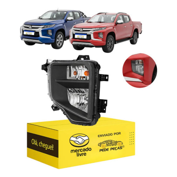Farol Milha L200 Triton Sport Hpe 2021 22 23 24 2025 L.e Cristal
