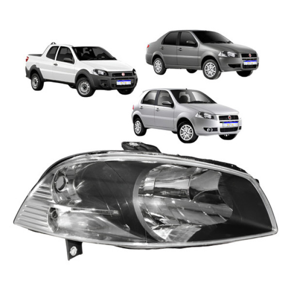 Farol Fiat Palio 2008 2009 2010 2011 2012 Dianteiro Novo L.d Direito