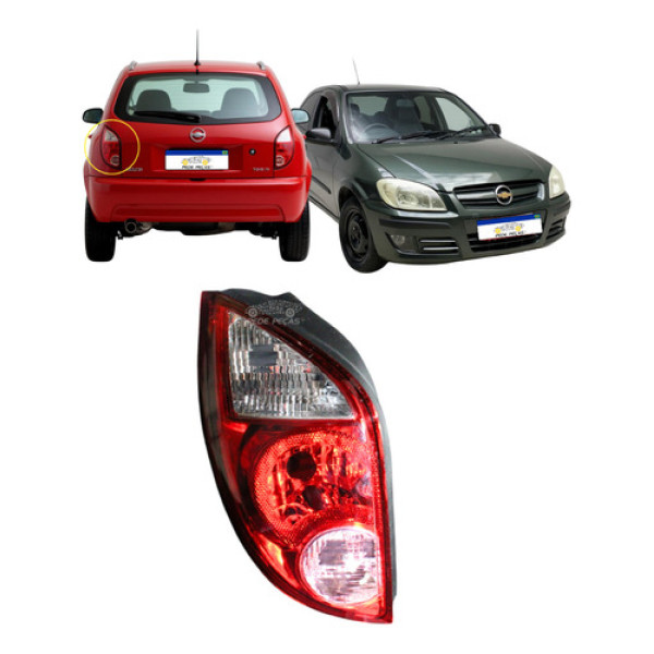 Lanterna Le Chevrolet Celta 2007 2008 2009 A 2016  Ré/rosa