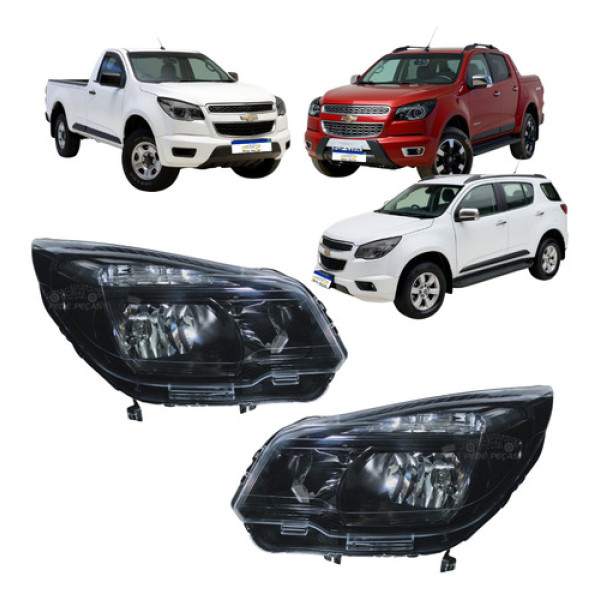 Par Farol Mascara Negra S10 Trailblazer 2012 A 2016