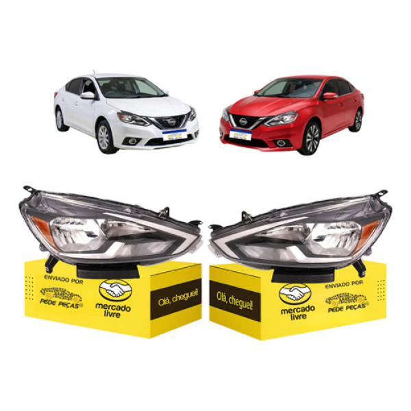 Farol Nissan Sentra Sl S Sv 2017 2018 2019 2020 Par