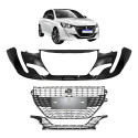 Kit Parachoque Peugeot 208 2020 2021 2022 23 24 Style Allure - Preto/cromado